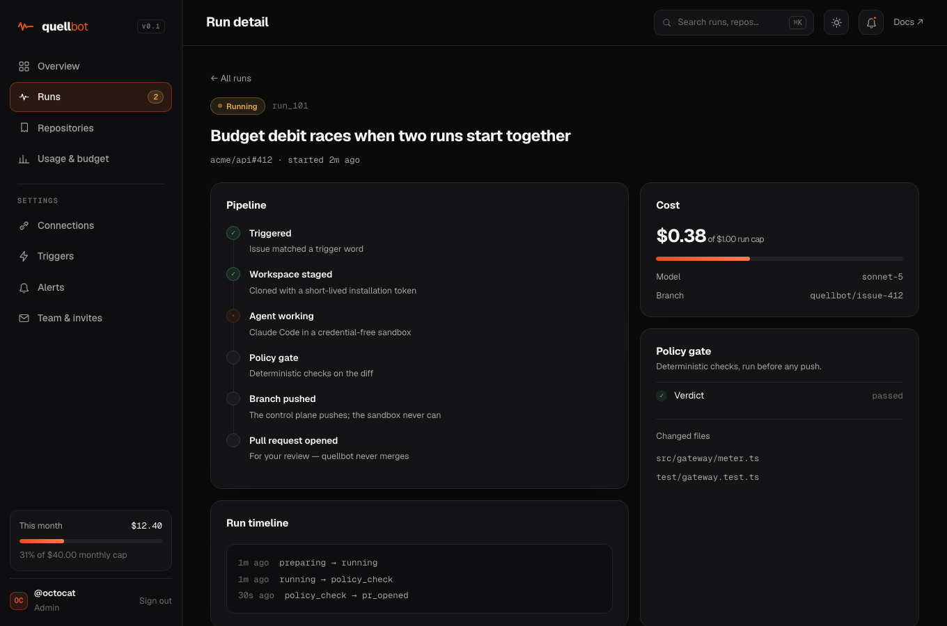 Run detail